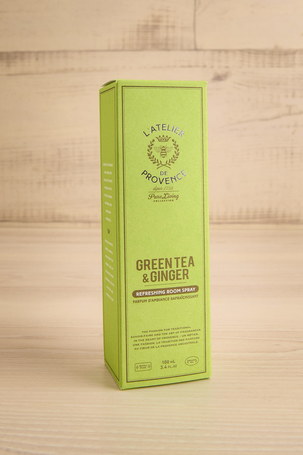 Green Tea and Ginger | Room Spray by L'Atelier de Provence | maison garçonne box