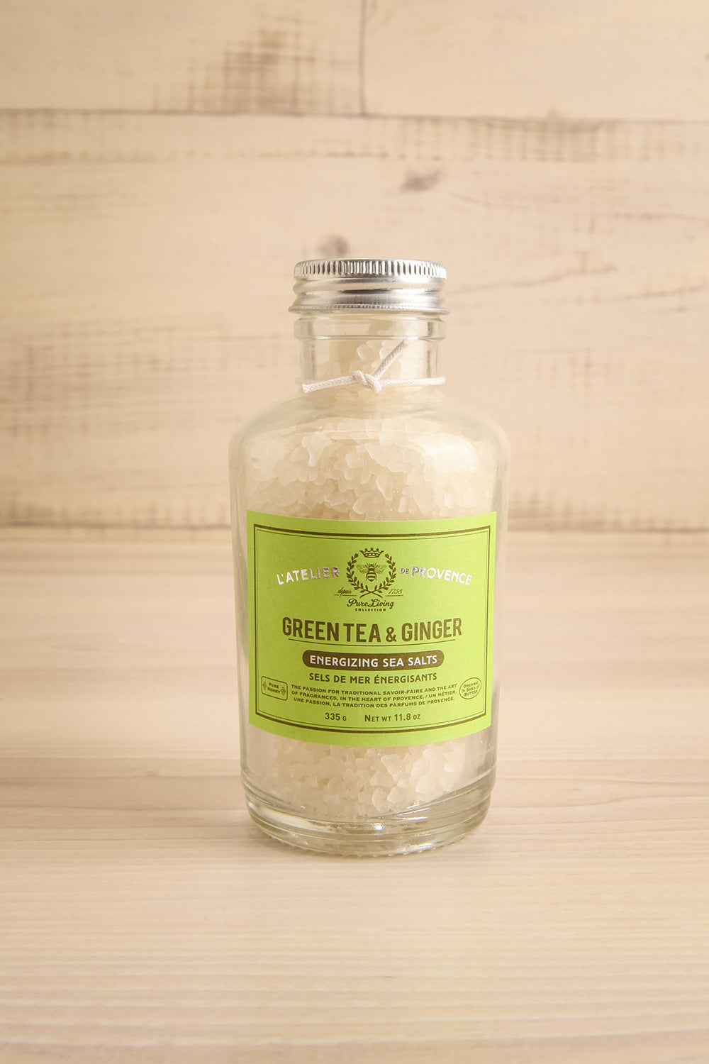 Green Tea & Ginger | Bath Salts by L'Atelier de Provence | maison garçonne bottle