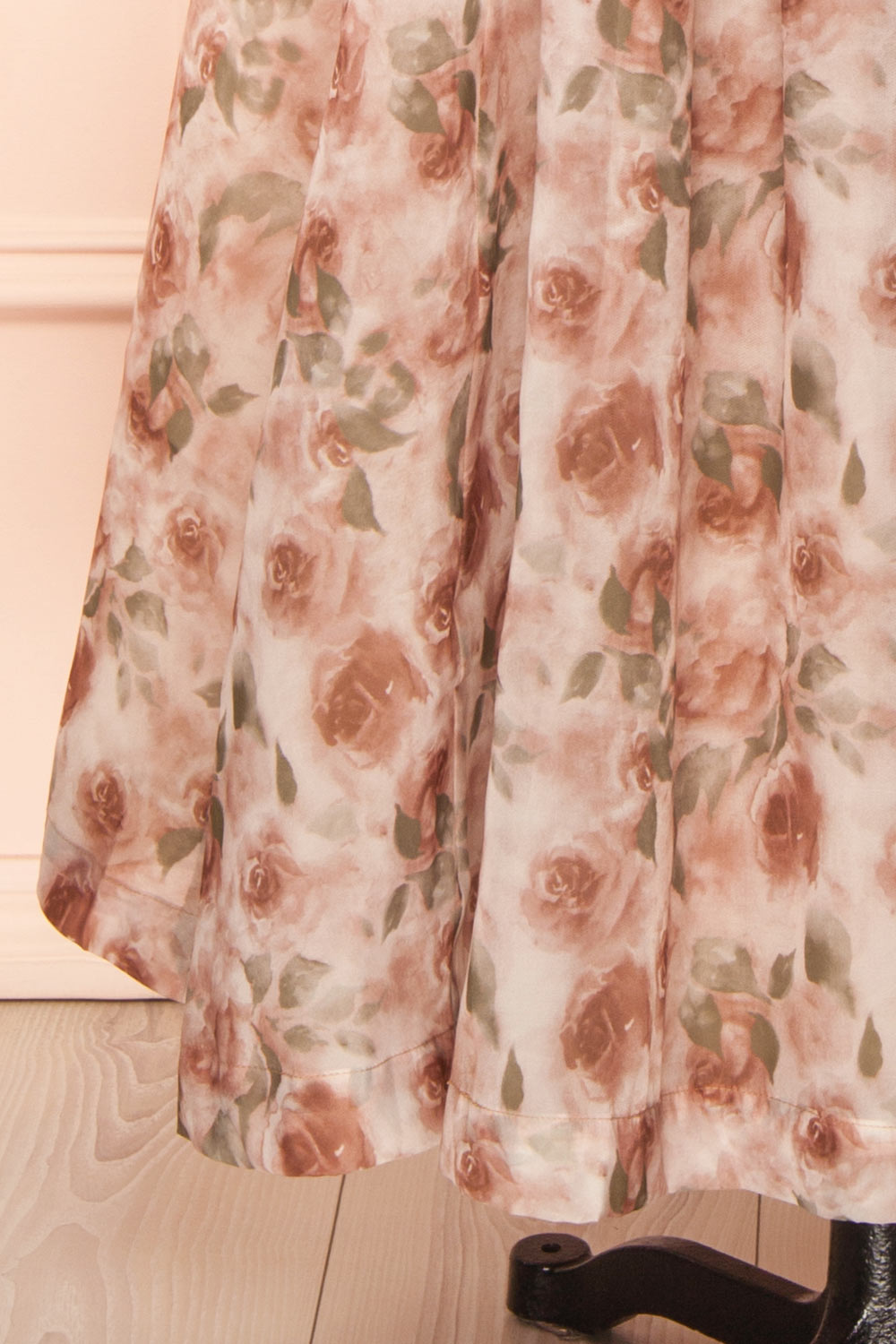 Themis Long Floral Dress with Sweetheart Neckline | Boutique 1861 bottom