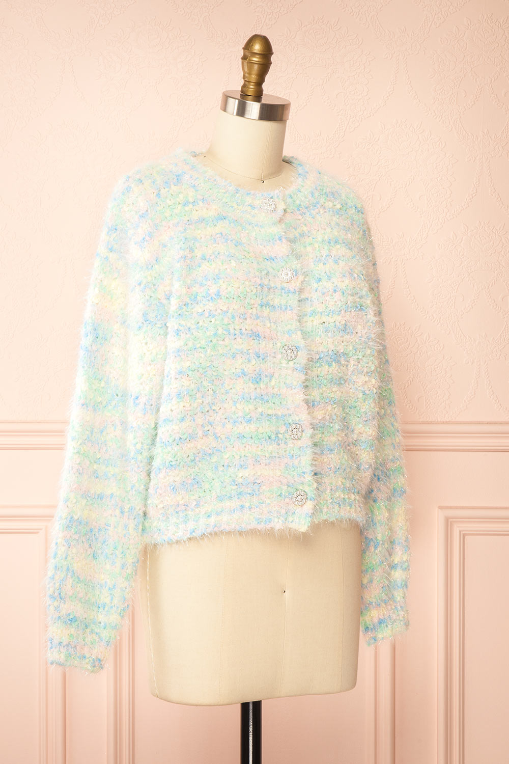 Theophilia Sparkling Pastel Mix Cardigan | Boutique 1861 side view