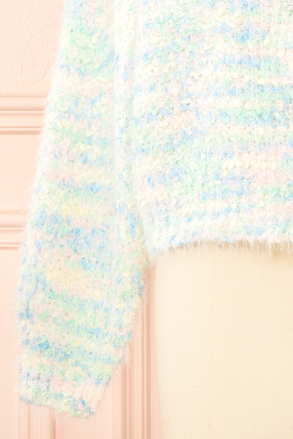 Theophilia Sparkling Pastel Mix Cardigan | Boutique 1861 sleeve