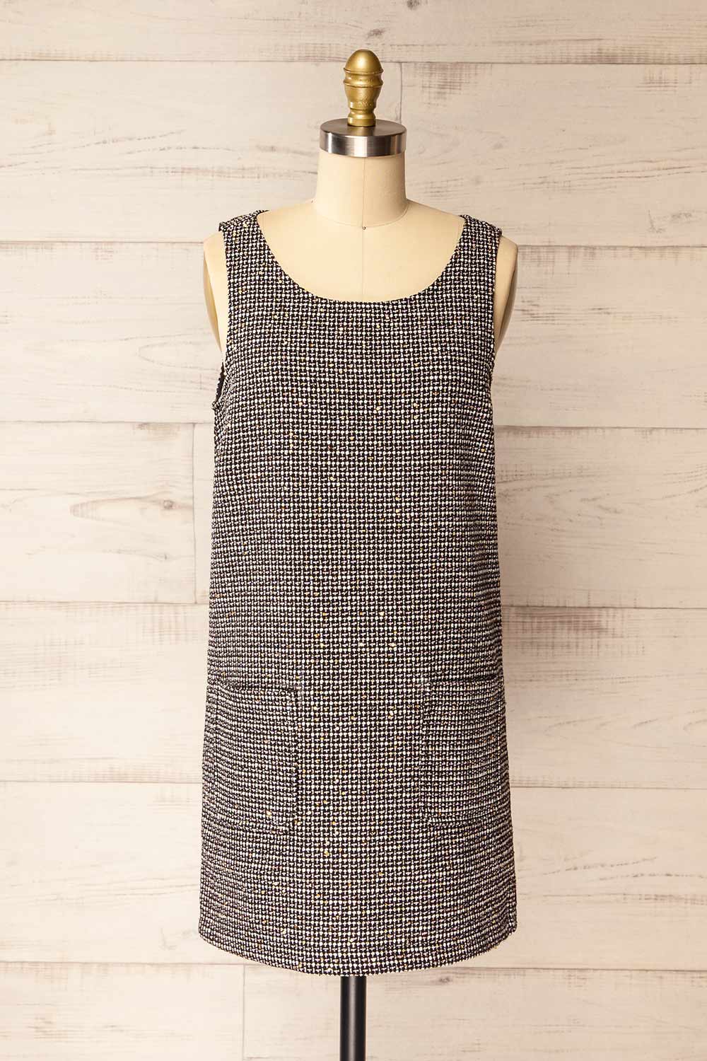 Theotiste Short Tweed Dress | La petite garçonne front view