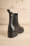 Thornbury Black Matte Ankle Rain Boots | La petite garçonne back view