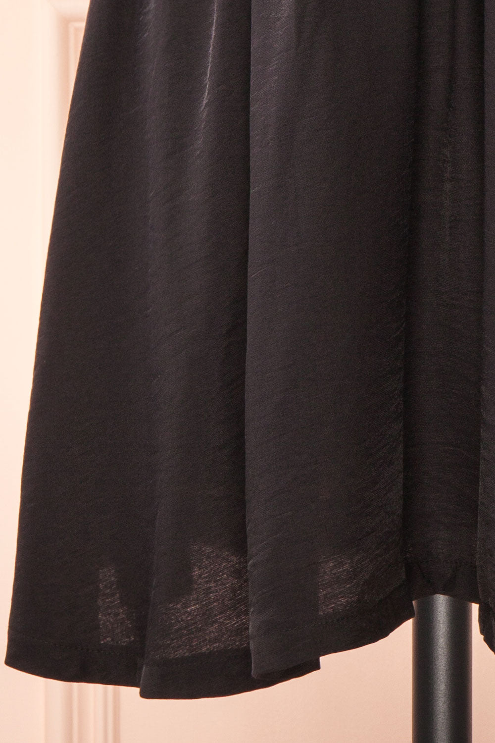 Tillie Short Black Plunging Neckline Dress | Boutique 1861 bottom