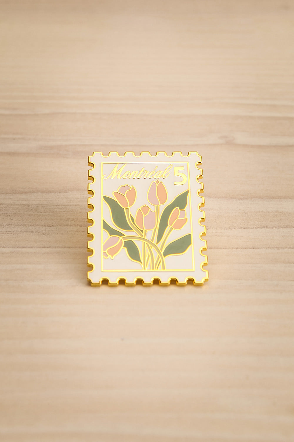Montréal Stamp Enamel Pin | Maison garçonne view