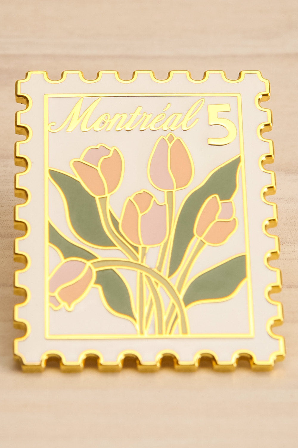Montréal Stamp Enamel Pin | Maison garçonne
