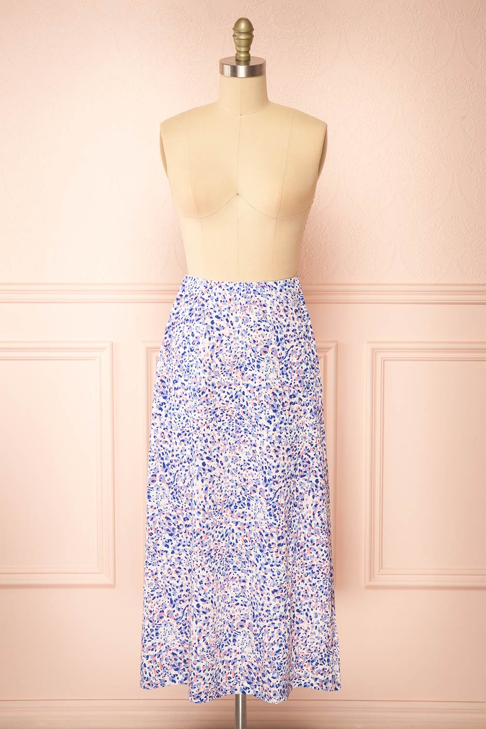 Timinelle Colourful Leopard Print Midi Skirt | Boutique 1861 front view