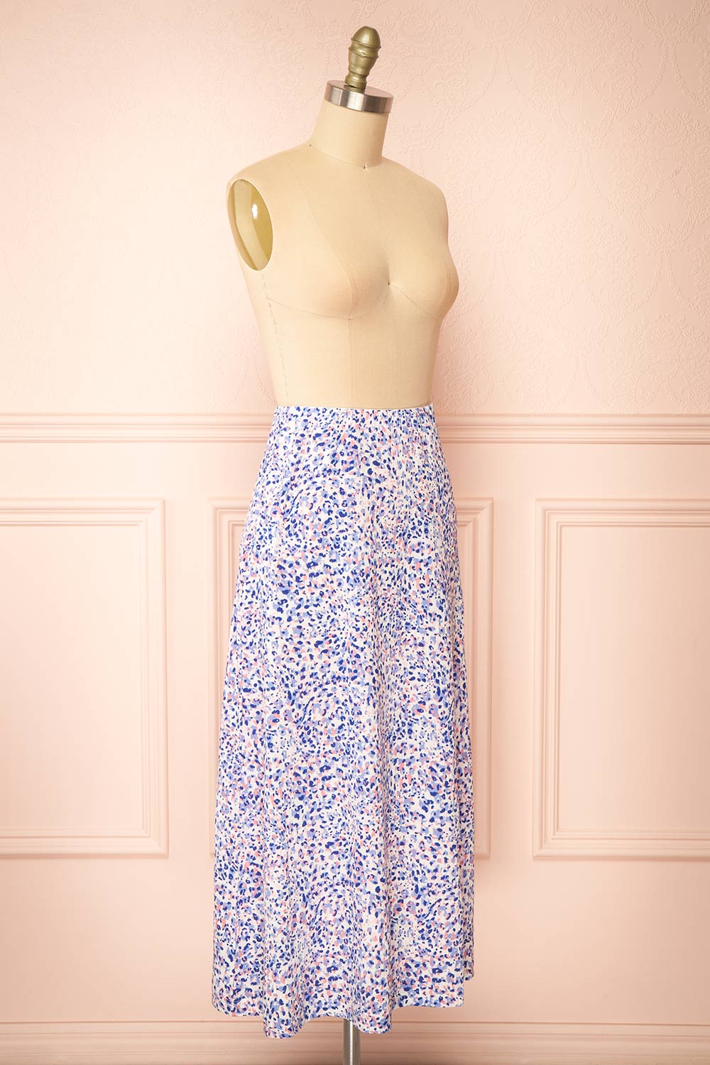 Timinelle Colourful Leopard Print Midi Skirt | Boutique 1861 side view