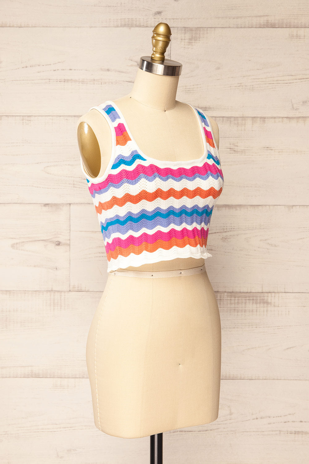 Timmins Knitted Colorful Tank Top | La petite garçonne side view