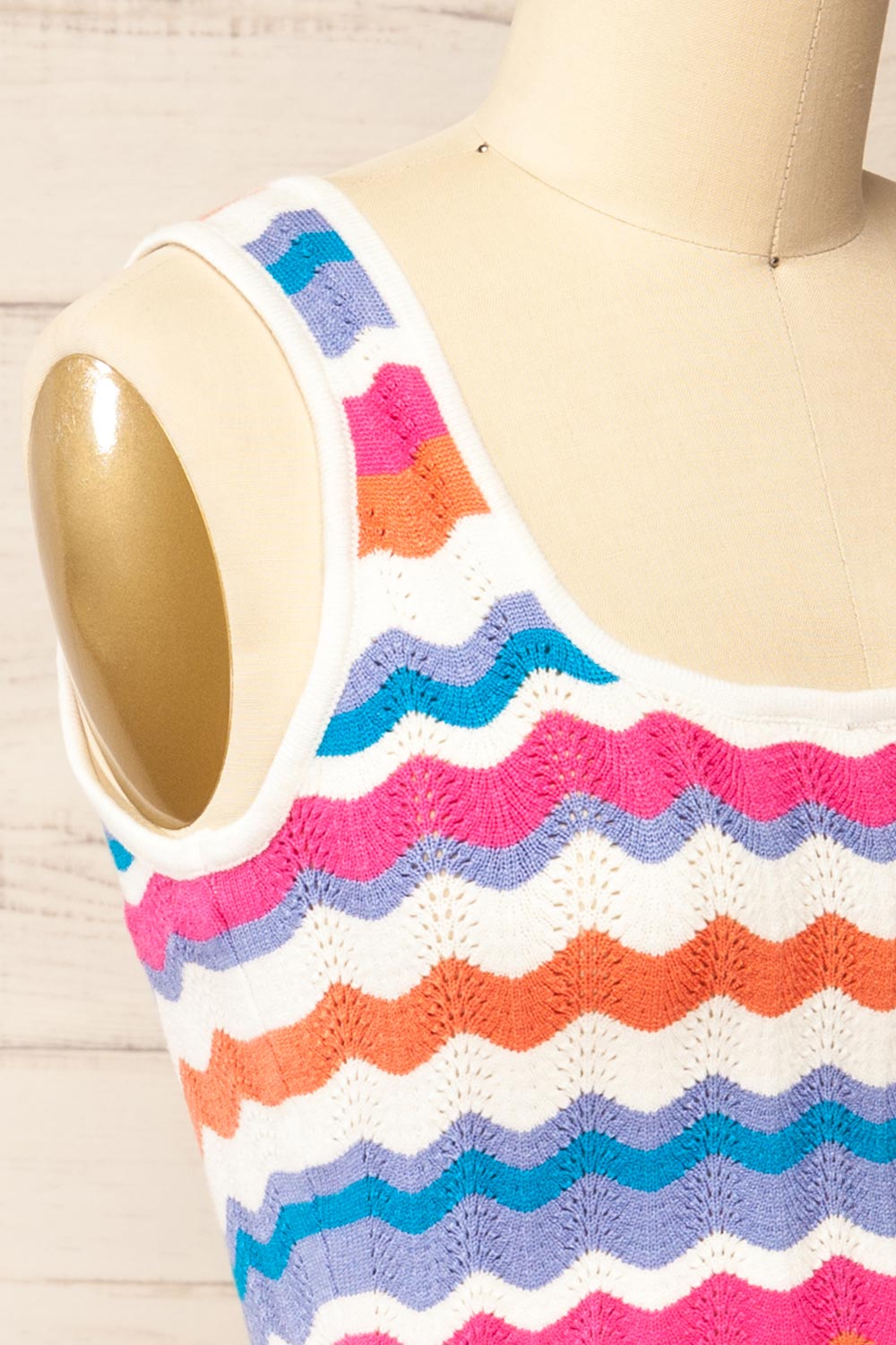Timmins Knitted Colorful Tank Top | La petite garçonne side