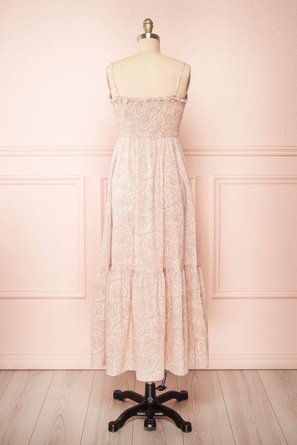 Ting Pink Paisley Maxi Dress | Boutique 1861 back view