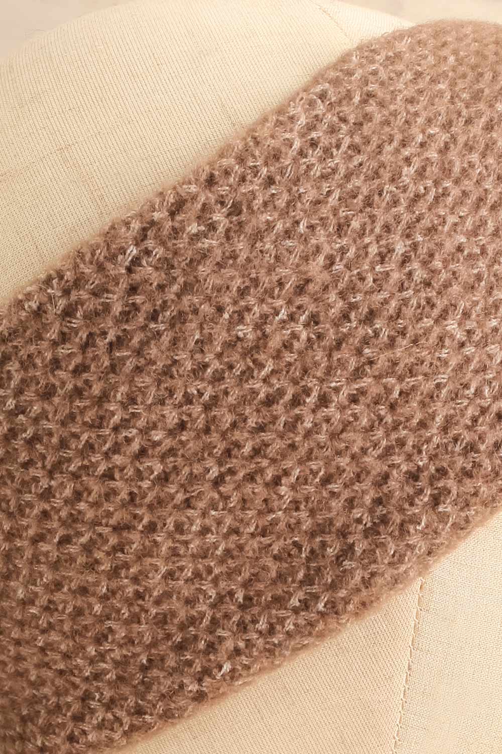 Tiraspol Brown Knit Headband | La petite garçonne side close-up