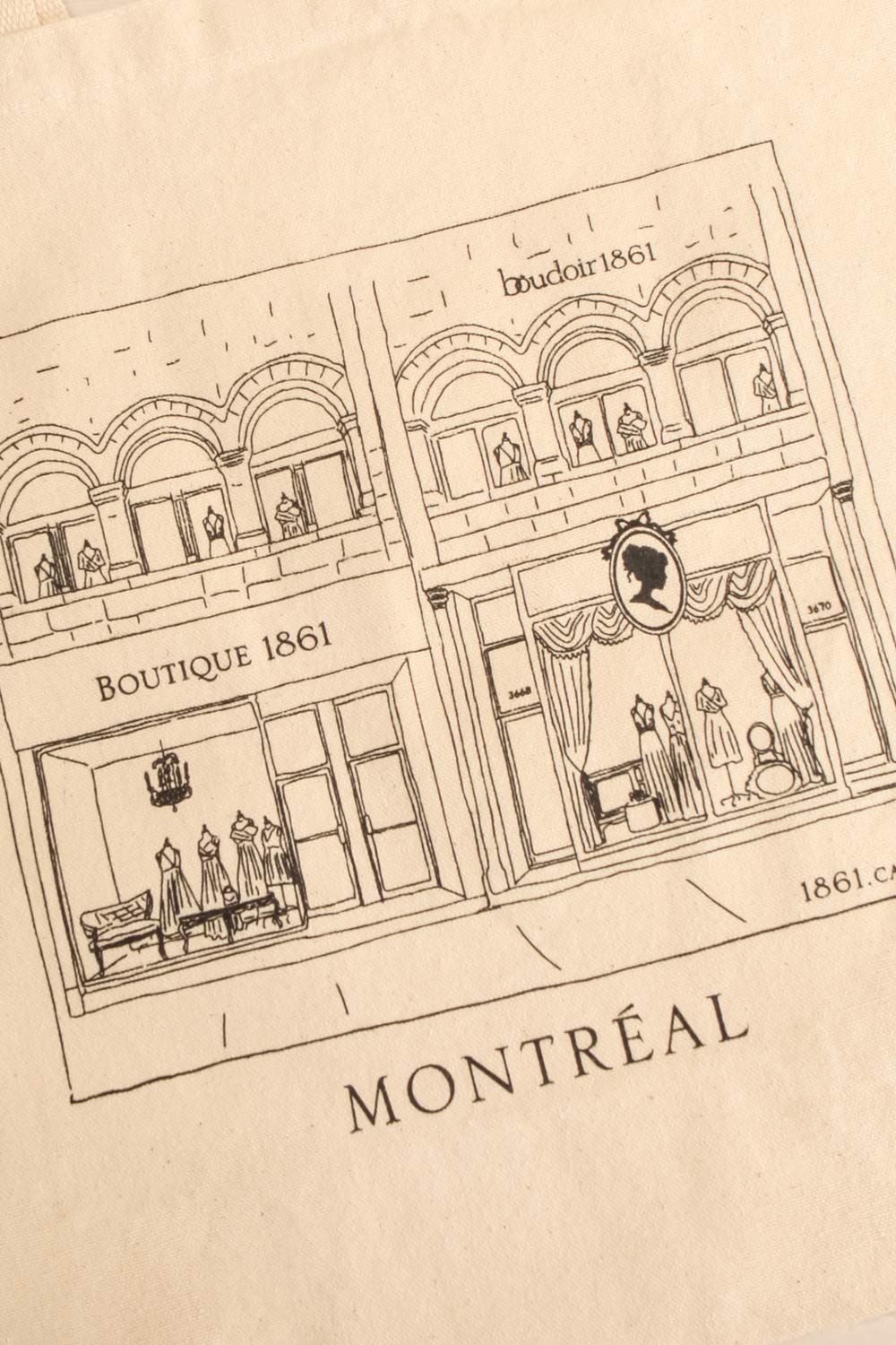 Tote Bag Façades | Maison garçonne 1861 close-up