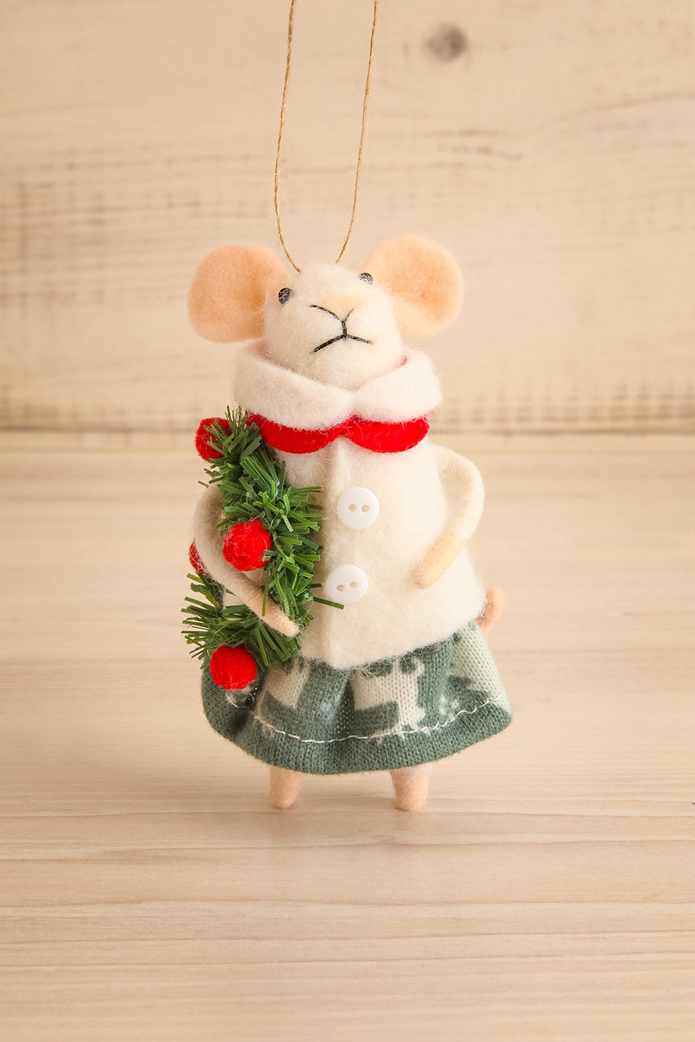 Festive Holiday Mouse Ornament - 4 Options | Maison garçonne TRADITIONAL TABITHA