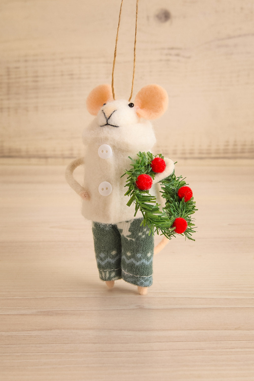 Festive Holiday Mouse Ornament - 4 Options | Maison garçonne TRADITIONAL TIM