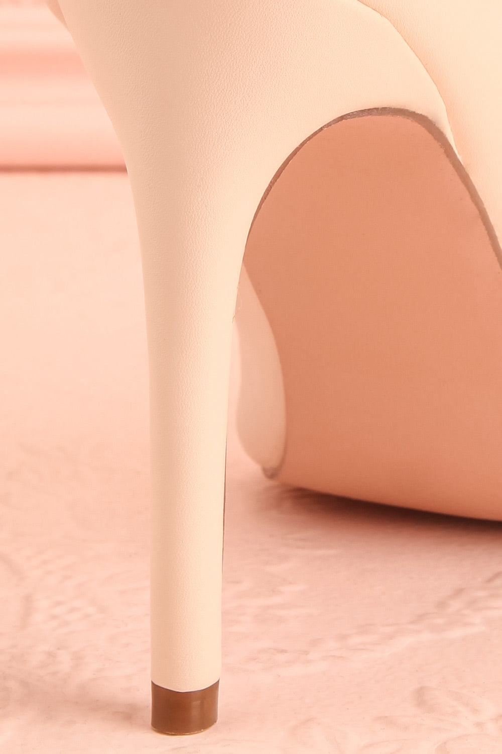 Trenta Ivory Pointed Toe Heels | Boudoir 1861 back close-up