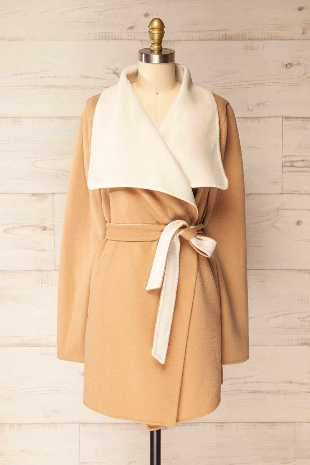 Treviso Two-Tone Wool Coat | La petite garçonne front view