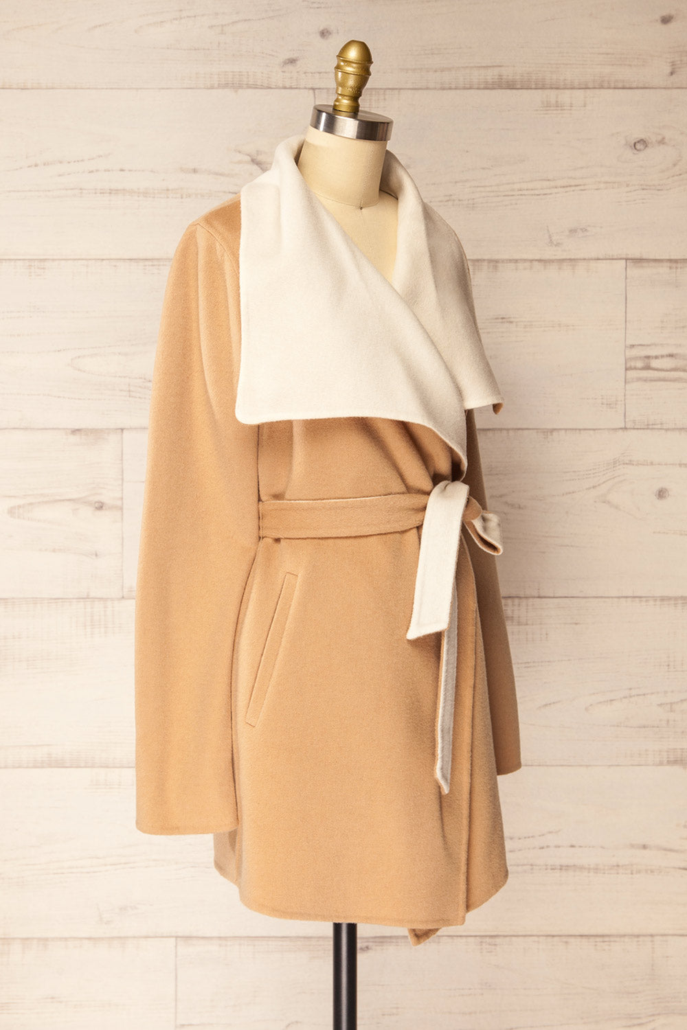 Treviso Two-Tone Wool Coat | La petite garçonne side view