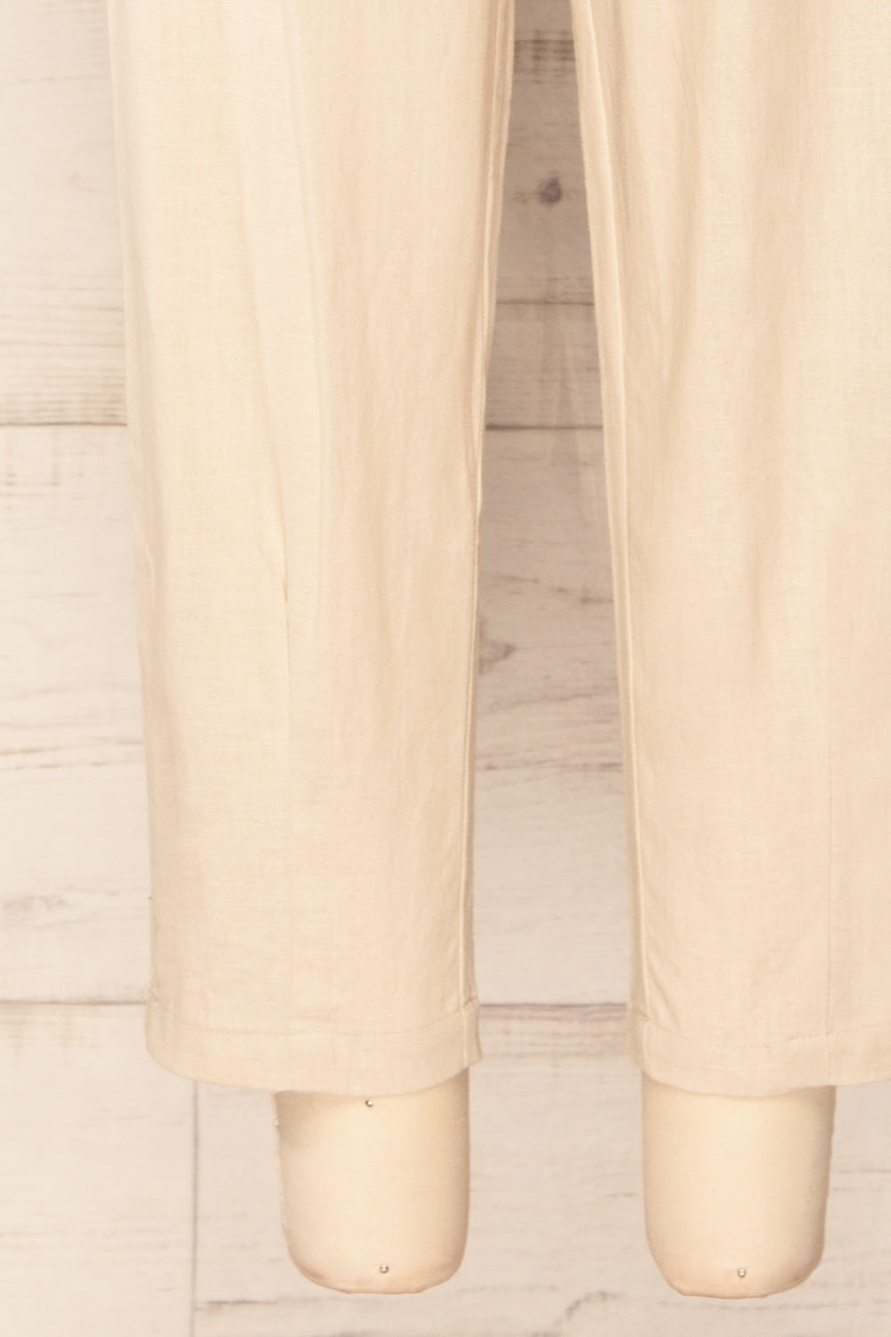 Trincao Beige Linen Pants with Drawstrings | La petite garçonne bottom