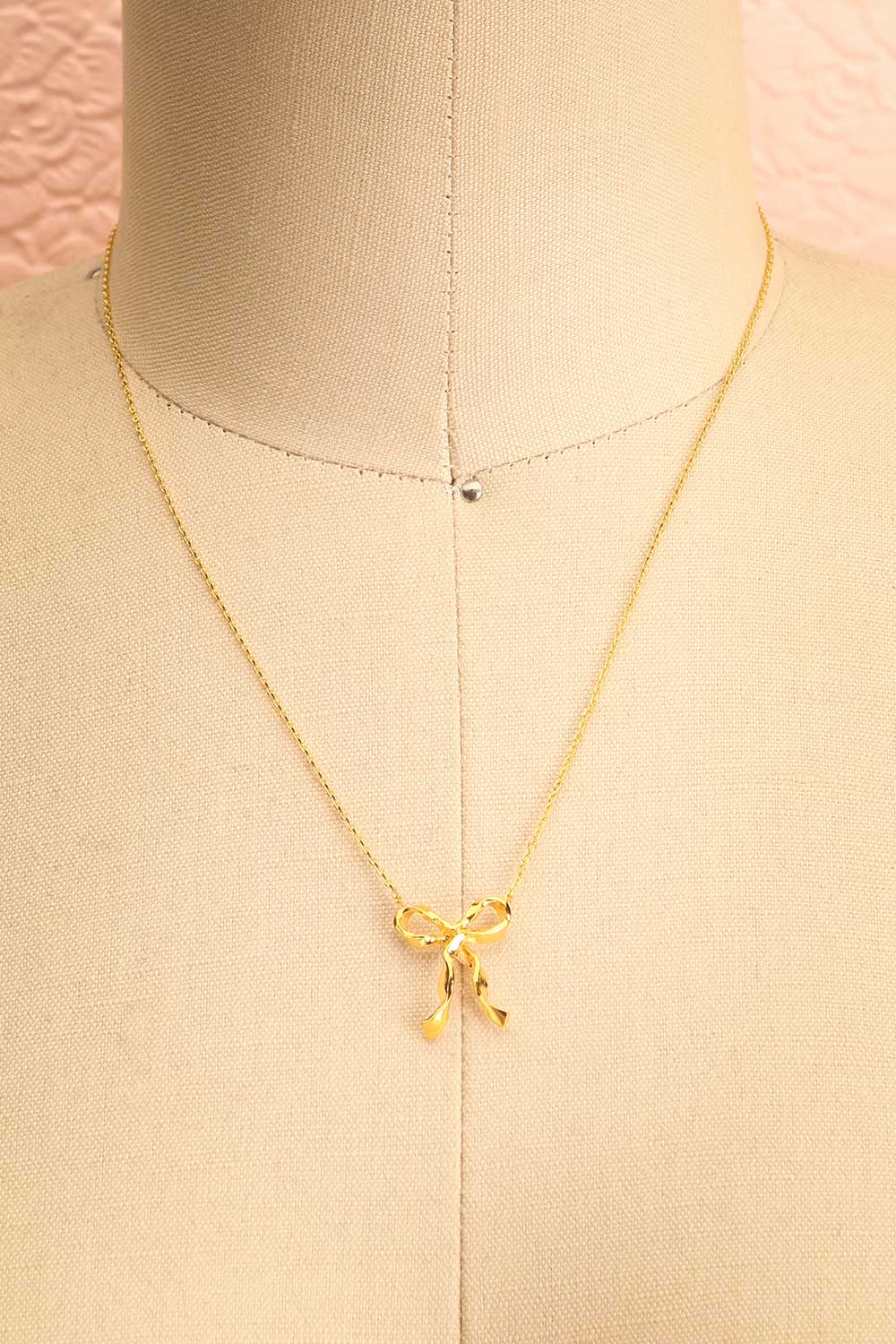 Triteia Gold Necklace w/ Bow Charm | Boutique 1861