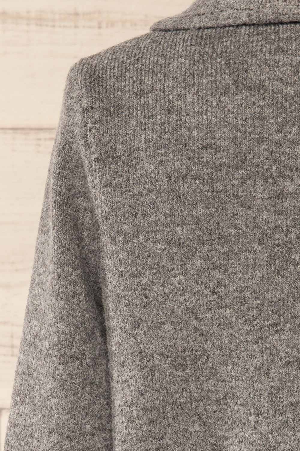 Tsarang Grey Knitted Cardigan | La petite garçonne back
