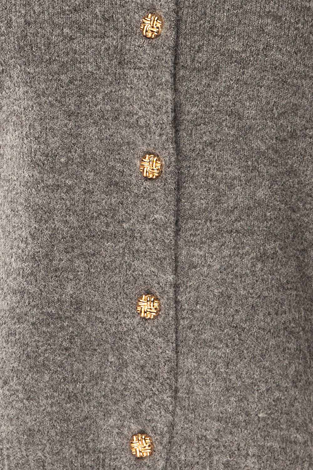 Tsarang Grey Knitted Cardigan | La petite garçonne fabric