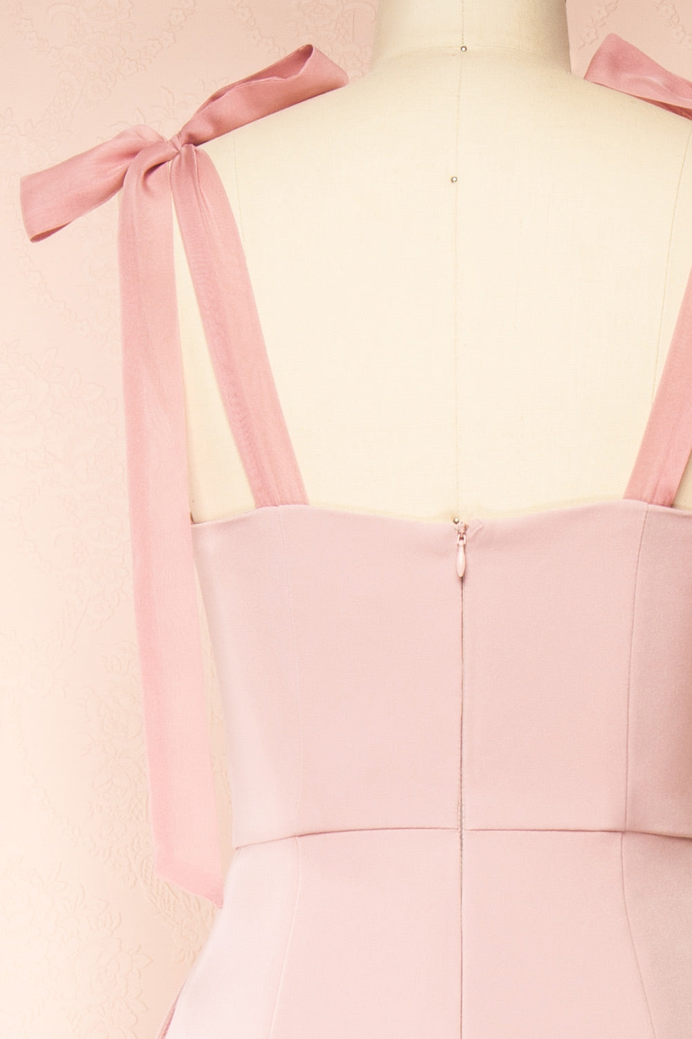 Twyla Mauve Jumpsuit w/ Bow Straps | Boutique 1861 back