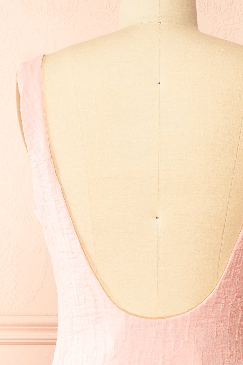 Tyrah Pink Midi Dress with Drop Waist | Boutique 1861 back