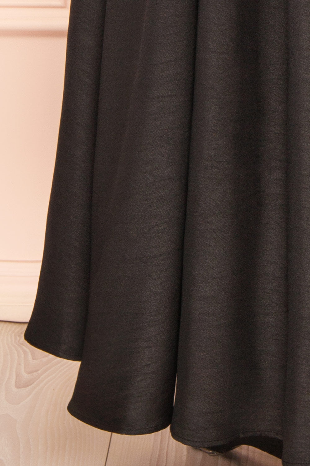 Usagi Black A-Line Dress with Belt | Boutique 1861 bottom