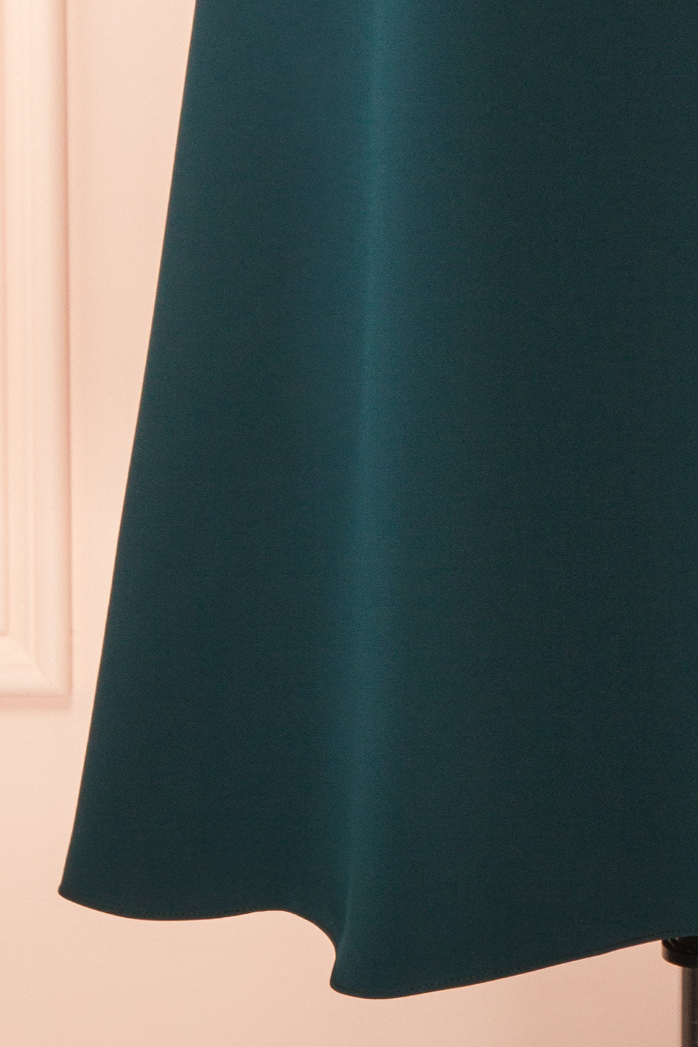 Valentina Green Midi Dress with Adjustable Straps | Boutique 1861 bottom