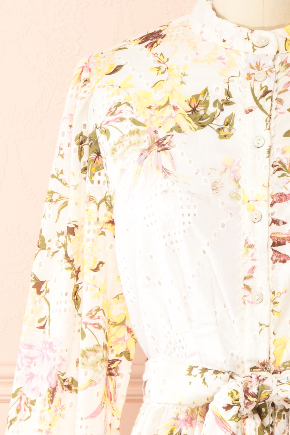 Valeriana Short Button-Up Floral Dress | Boutique 1861 front