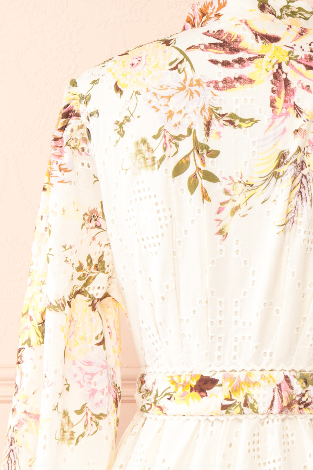 Valeriana Short Button-Up Floral Dress | Boutique 1861 back