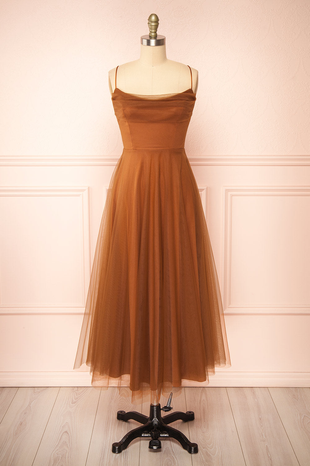 Valerie Brown | A-line Tulle Midi Dress