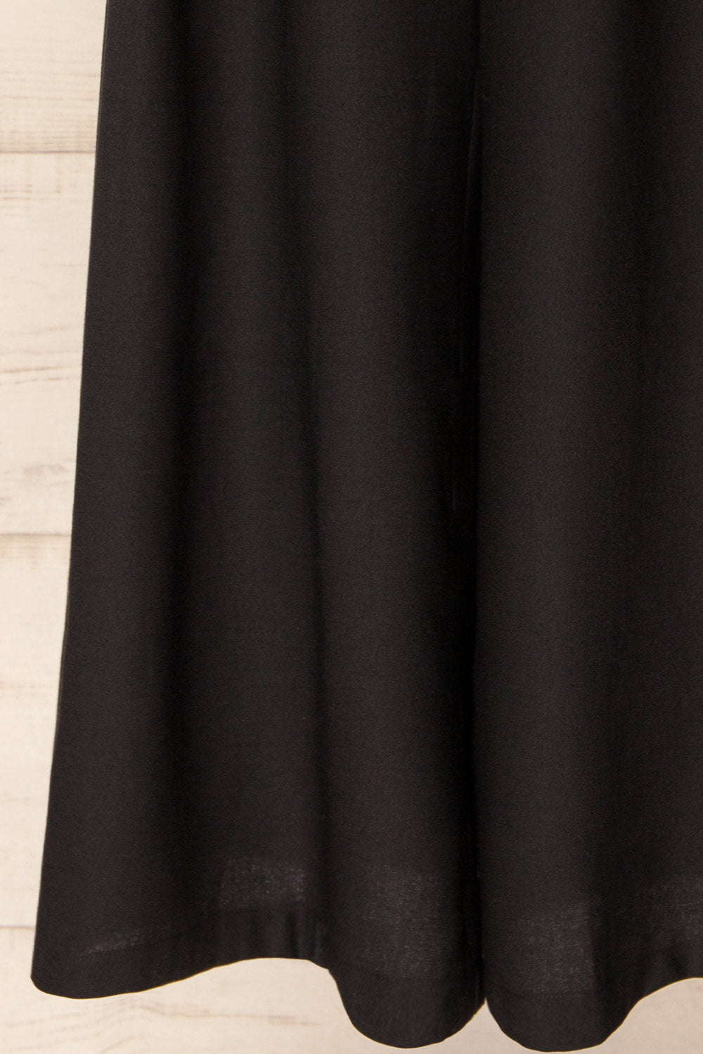Varallo Black Wide Leg Pants with Front Pleats | La petite garçonne bottom