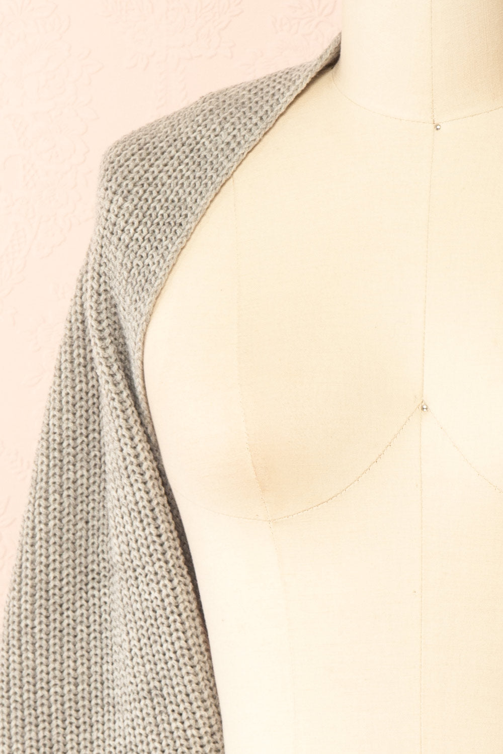 Vedia Grey Knitted Bolero | Boutique 1861 front
