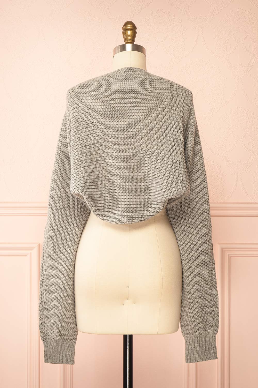 Vedia Grey Knitted Bolero | Boutique 1861 back view