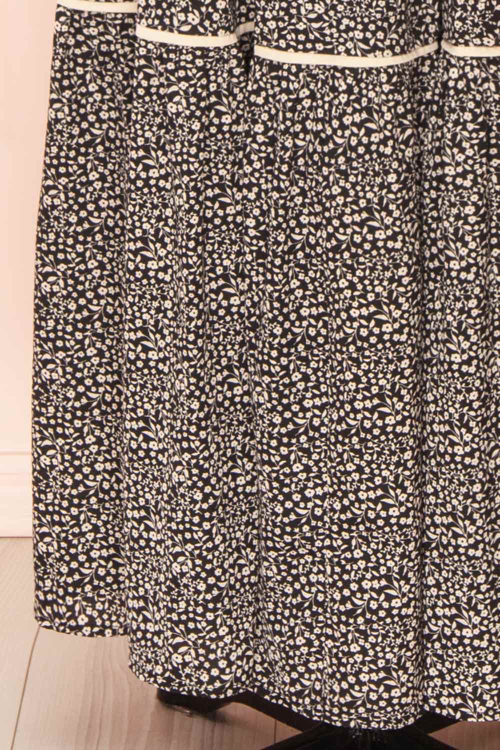 Veriana Floral Tiered Midi Skirt | Boutique 1861 bottom close-up