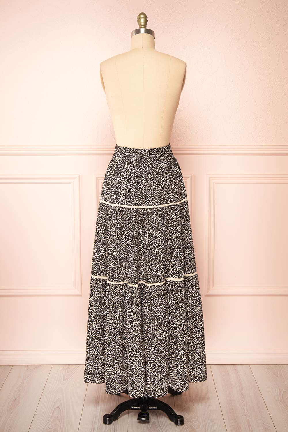 Veriana Floral Tiered Midi Skirt | Boutique 1861 back view