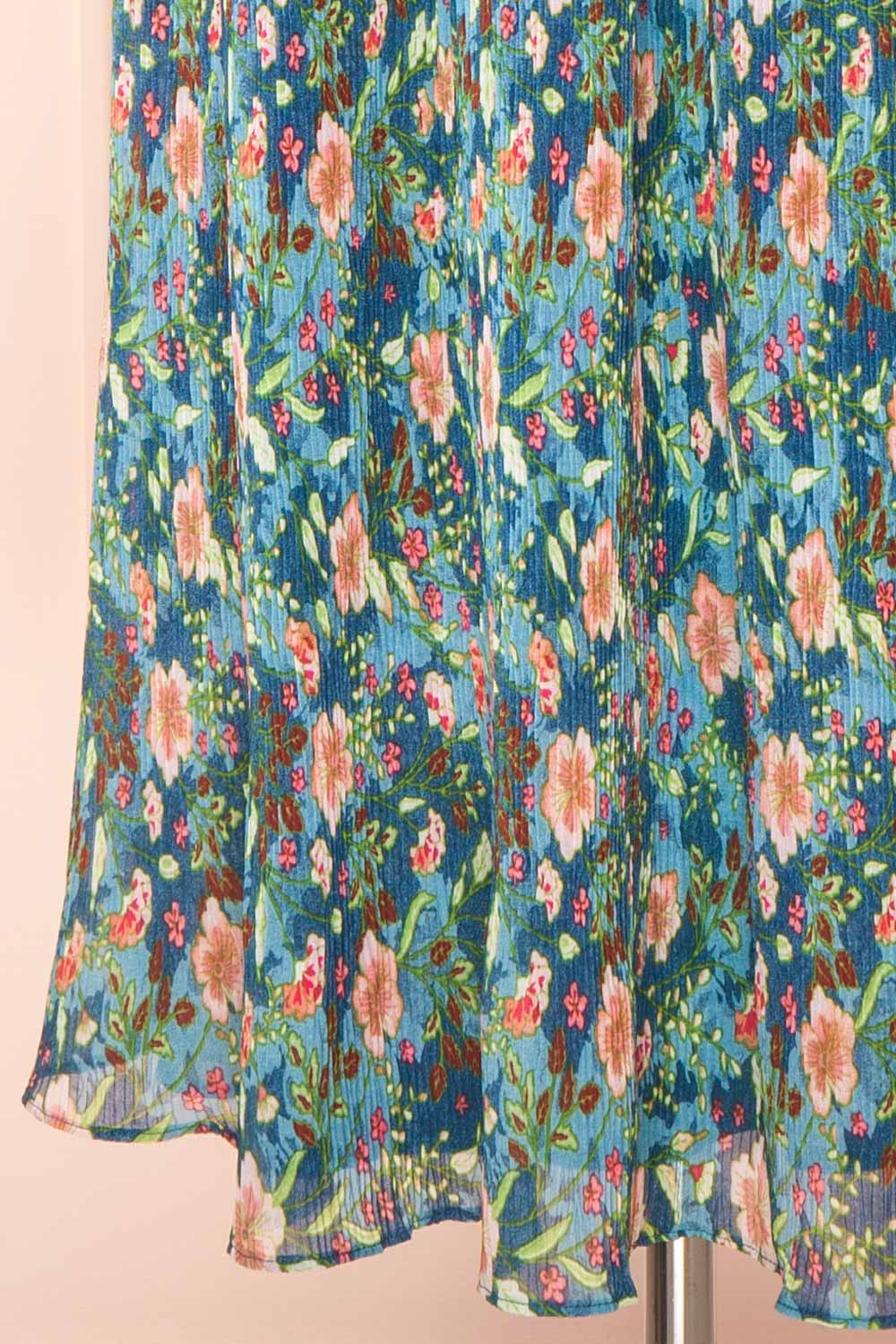 Veridian Pleated Floral Midi Dress | Boutique 1861 bottom