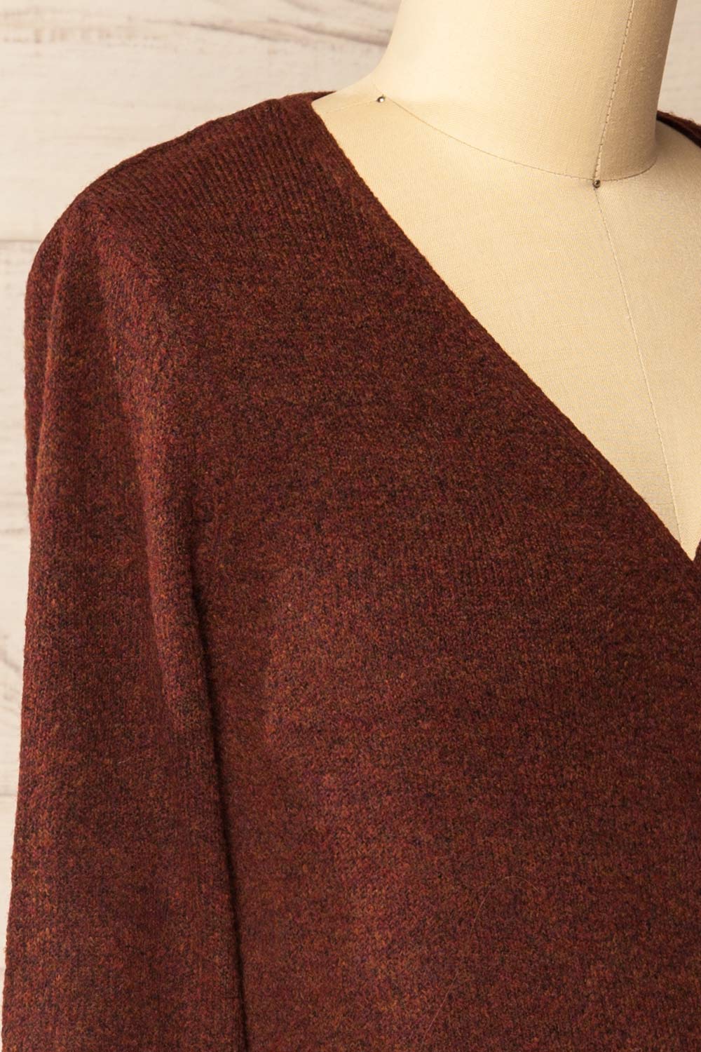 Verone Rust Criss Cross Knit Top | La petite garçonne side