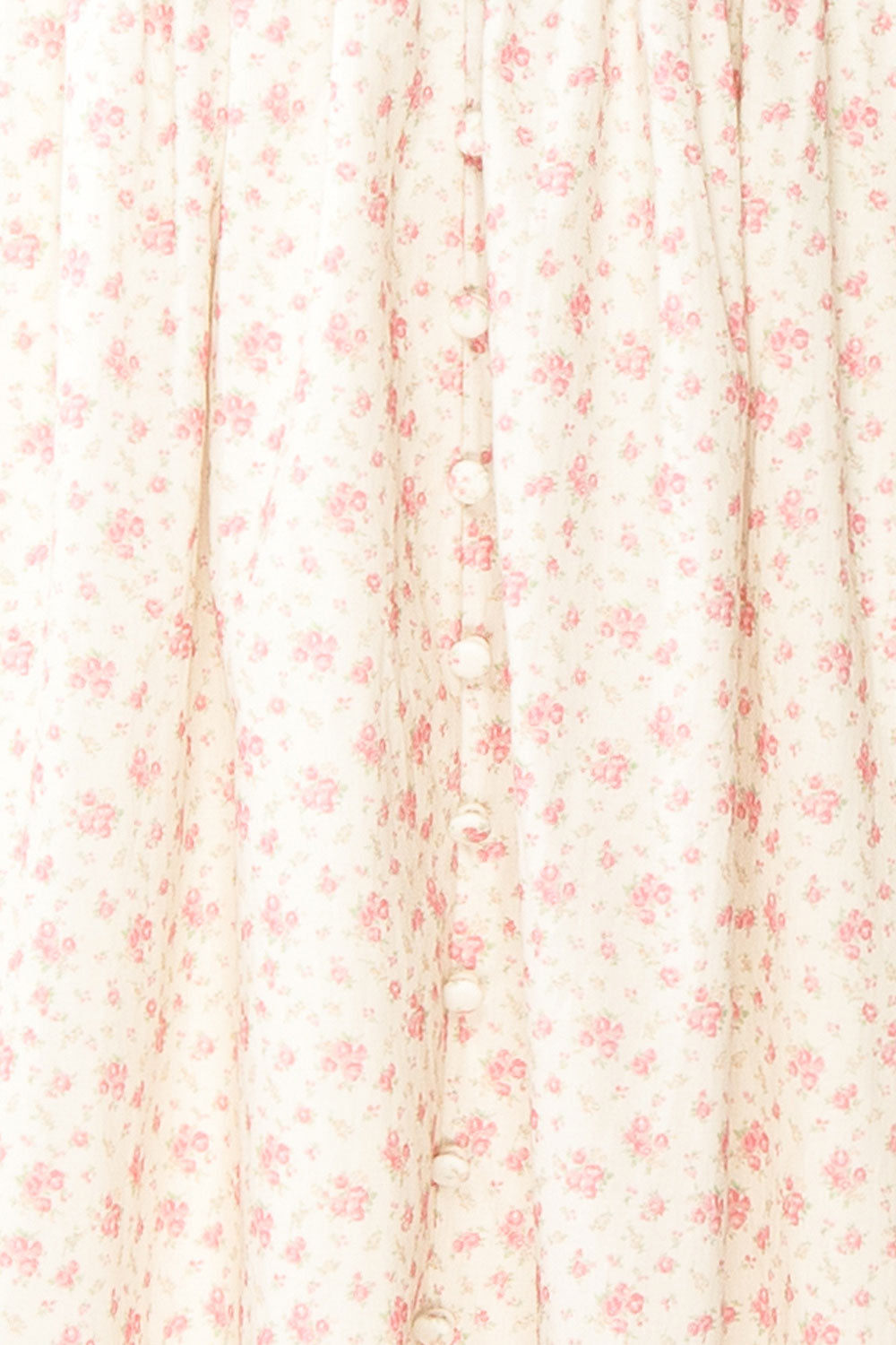 Veronique Midi Floral Dress w/ Puffy Sleeves | Boutique 1861 fabric