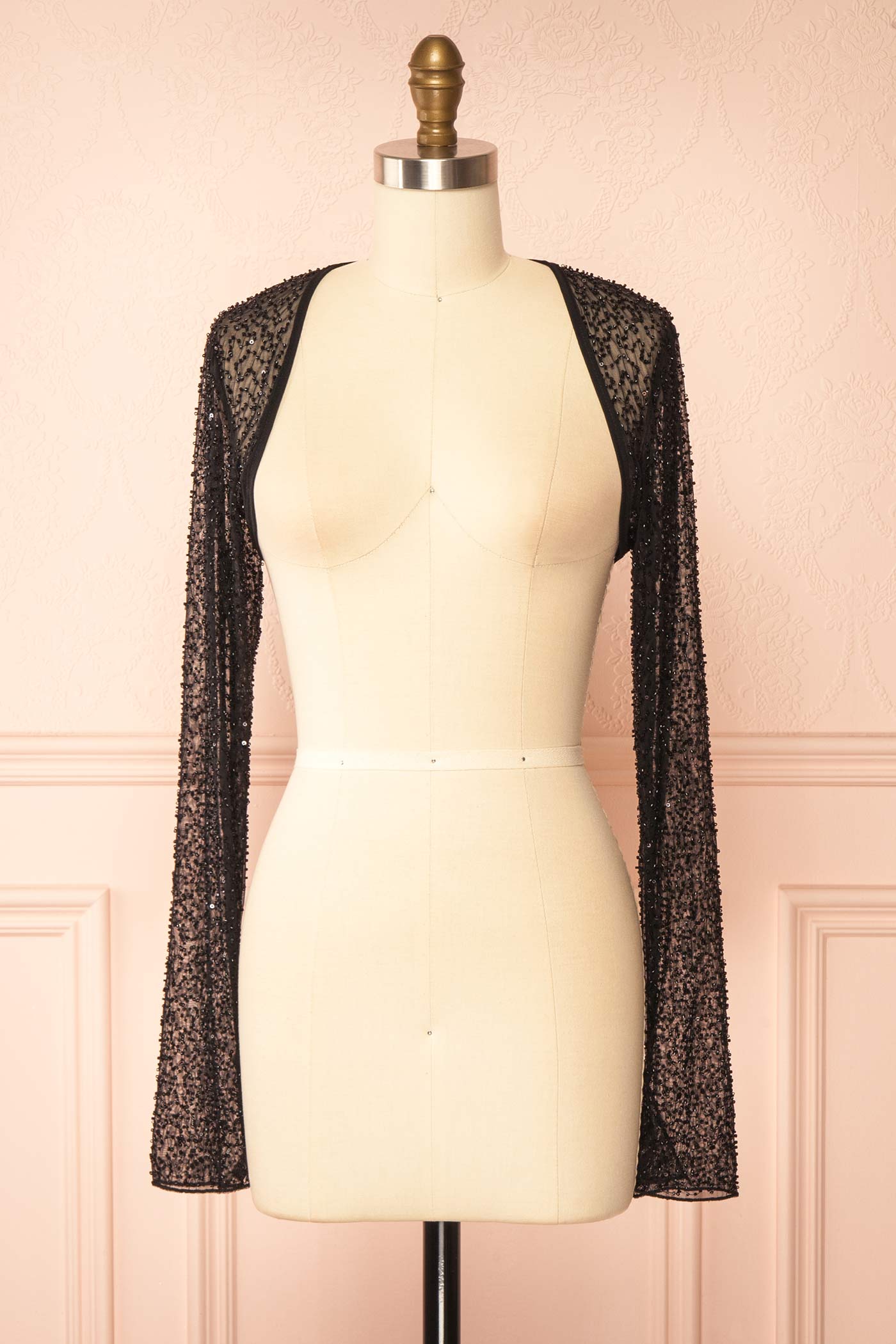 epine rétro flower bolero blouse black épine - epine rétro flower bolero blouse blackの通販 by hana