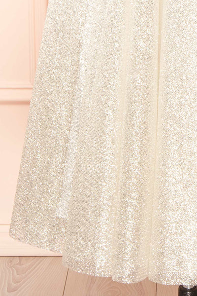 Vestra Ivory Glittery Midi A-Line Dress | Boutique 1861 bottom