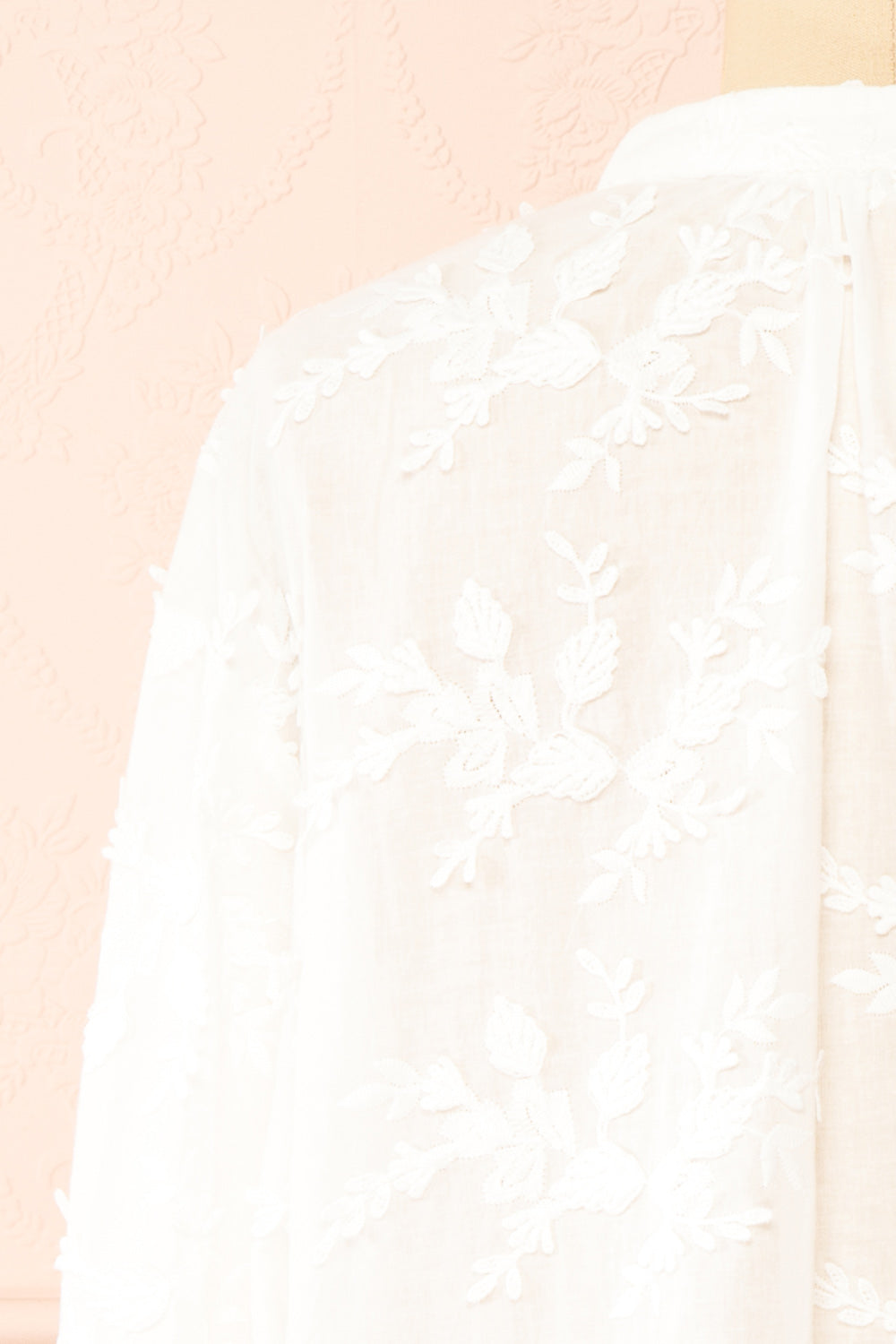 Vikka White Gauze Top w/ Appliqués | La petite garçonne back