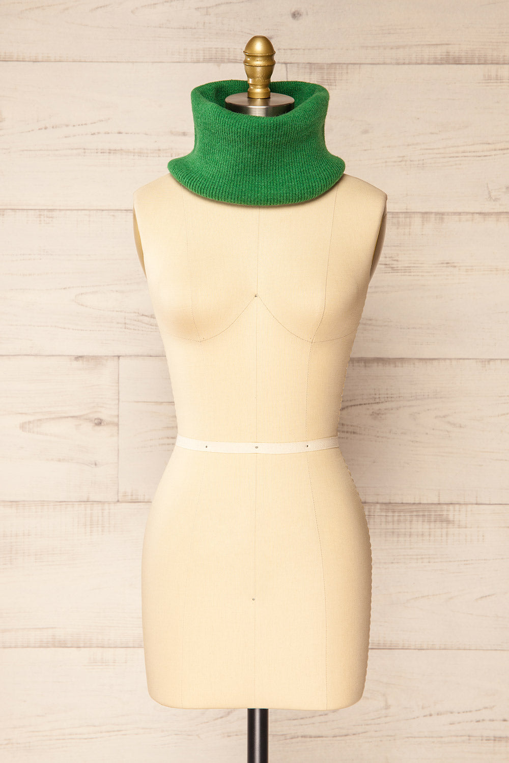 Vinales Green Soft Rib Knit Tube Scarf | La petite garçonne view