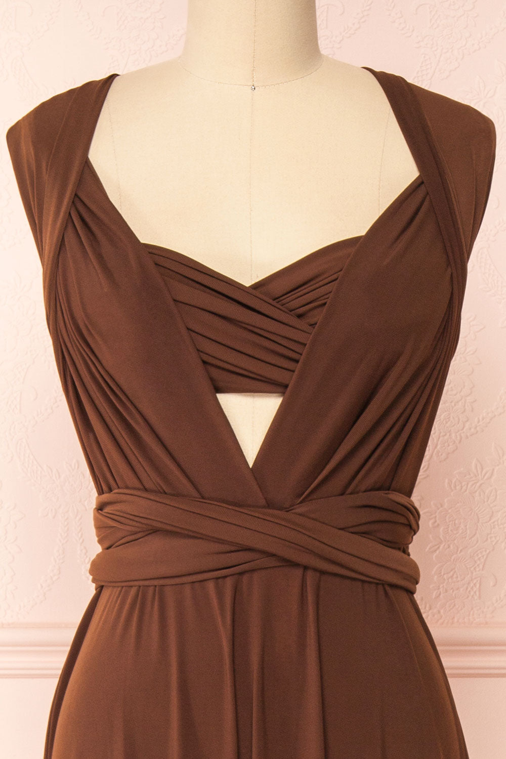 Violaine Brown Convertible Maxi Dress | Boutique 1861 tube