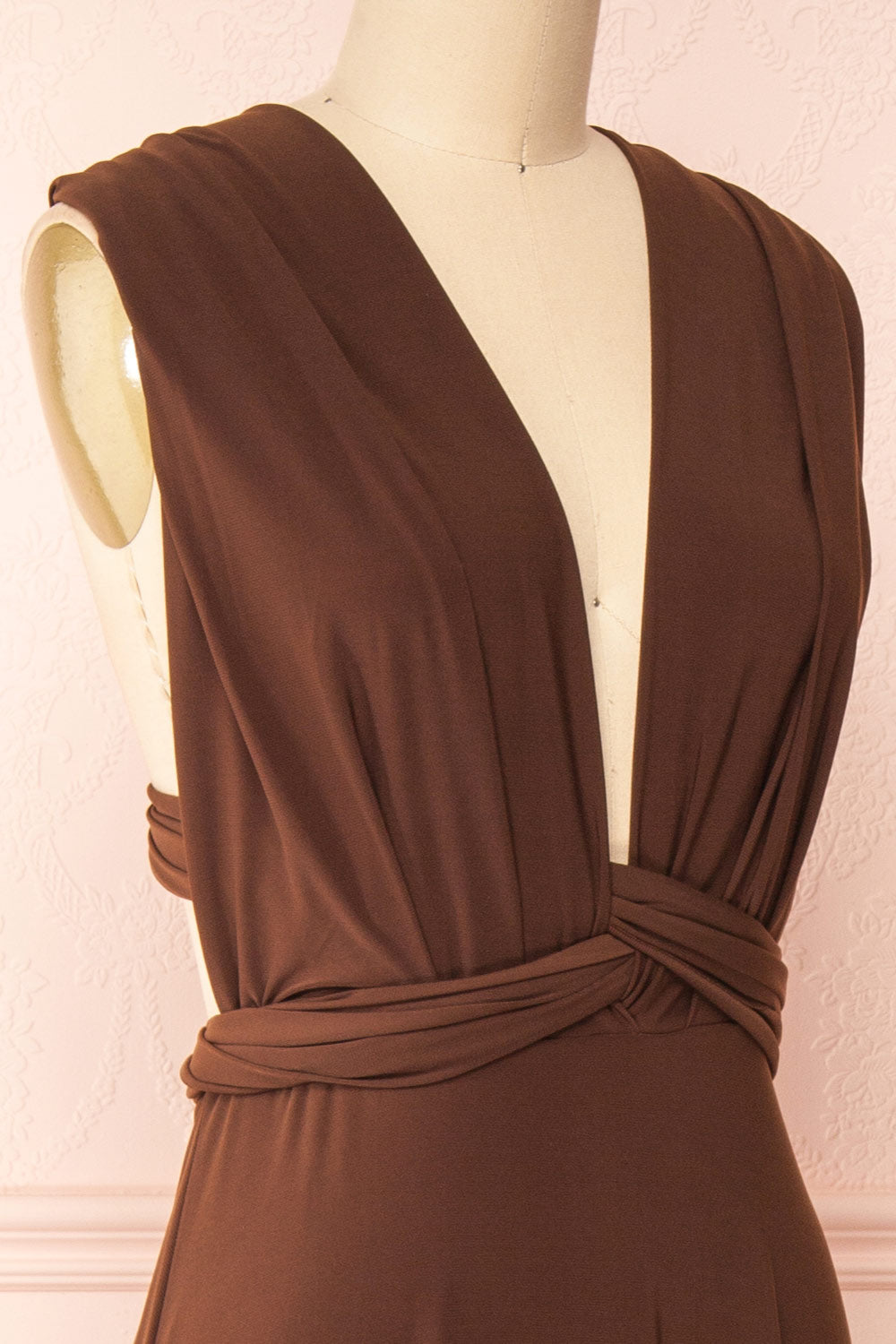 Violaine Brown Convertible Maxi Dress | Boutique 1861 side