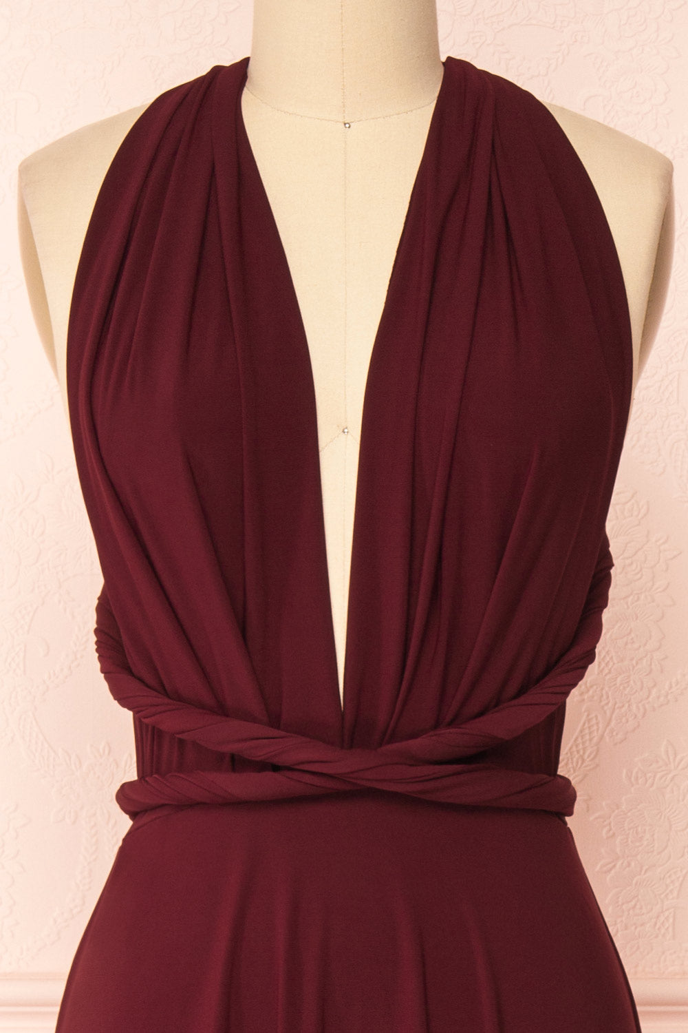 Violaine Burgundy | Convertible Maxi Dress