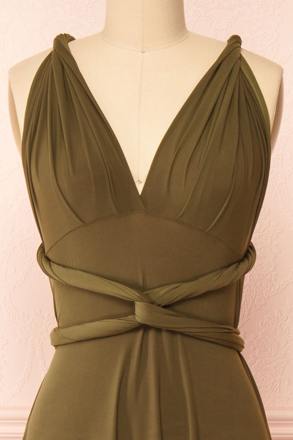 Violaine Khaki | Convertible Maxi Dress