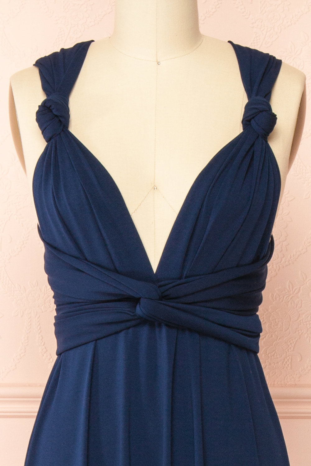 Violaine Navy Convertible Maxi Dress | Boutique 1861 front